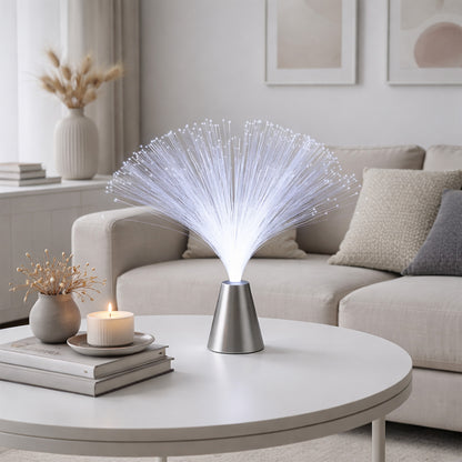 Pack of 6 Fiber Optic Centerpiece White