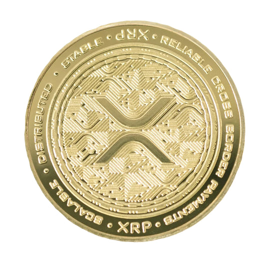 XRP Ripple Blockchain Crypto Gold Plated Coin