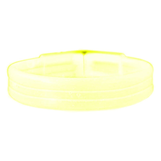 Wide Glow Stick 8 Inch Bracelet Yellow Pack of 25