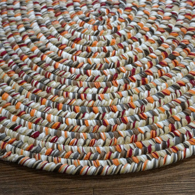 District Red Colonial Mills Hazel Tweed Oval Rugs. Indoor Outdoor Oval Braided Rugs Made in the USA