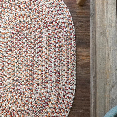 District Red Colonial Mills Hazel Tweed Oval Rugs. Indoor Outdoor Oval Braided Rugs Made in the USA