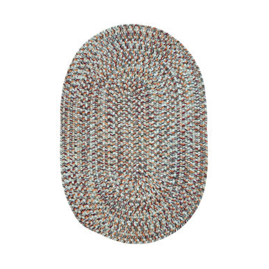 District Red Colonial Mills Hazel Tweed Oval Rugs. Indoor Outdoor Oval Braided Rugs Made in the USA