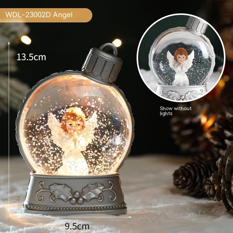 LED Christmas Holiday Decorations with Luminous Flat-Light Simulation and Flame-Effect Design for Home Scene Layout