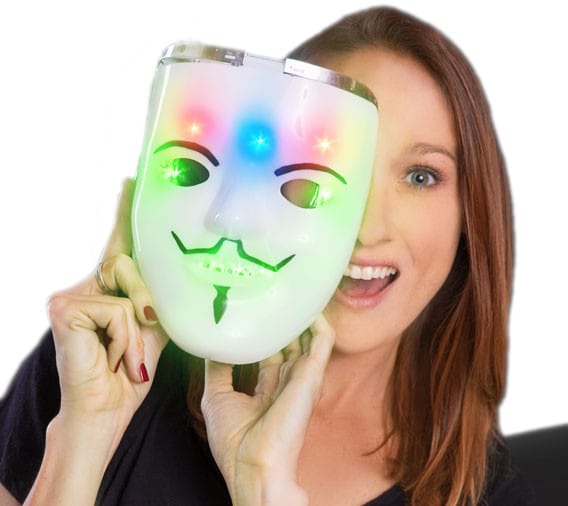 LED Carnival Props Anonymous Guy Fawkes V for Vendetta Movie Themed Mask