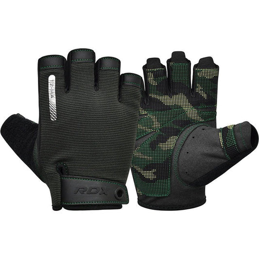 RDX GYM TRAINING GLOVES T2 HALF ARMY GREEN-M