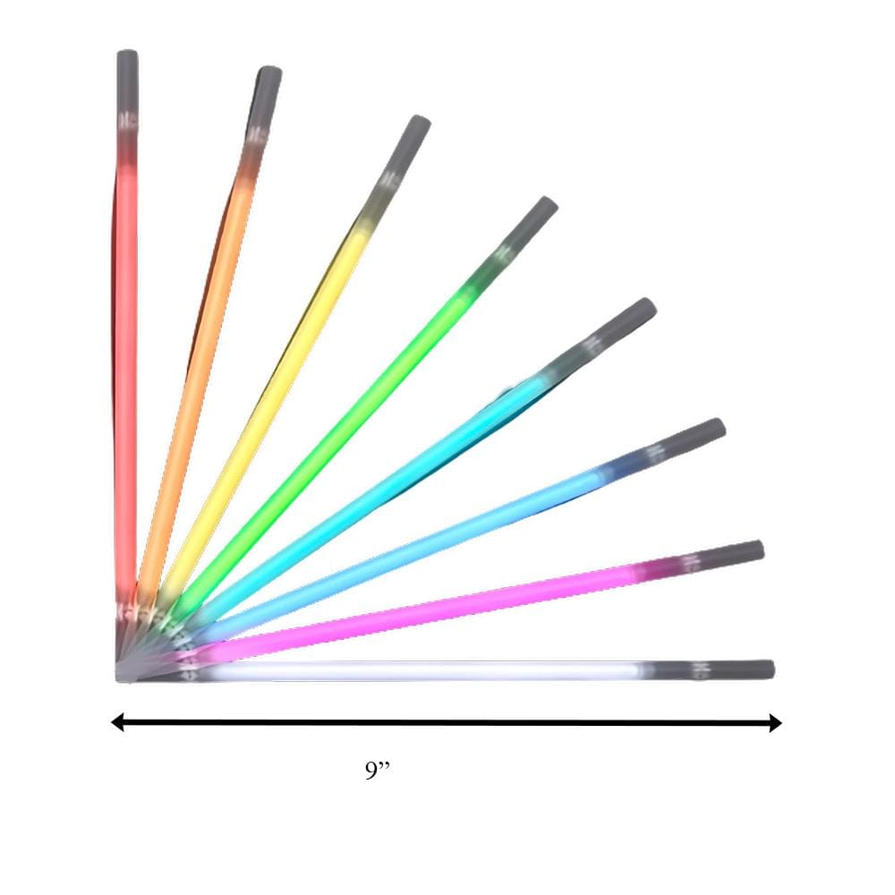 Assorted Color Glow Drinking Straws Pack of 25