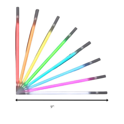 Assorted Color Glow Drinking Straws Pack of 25