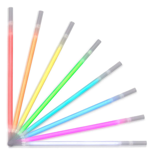 Assorted Color Glow Drinking Straws Pack of 25