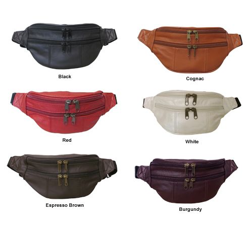 Amerileather Assorted Leather Fanny Packs (#7310)