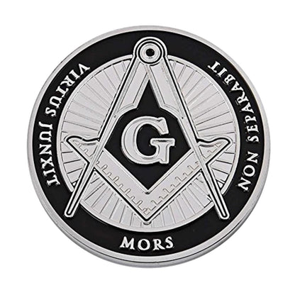 Freemason Masonic Ancient Black Silver Coin