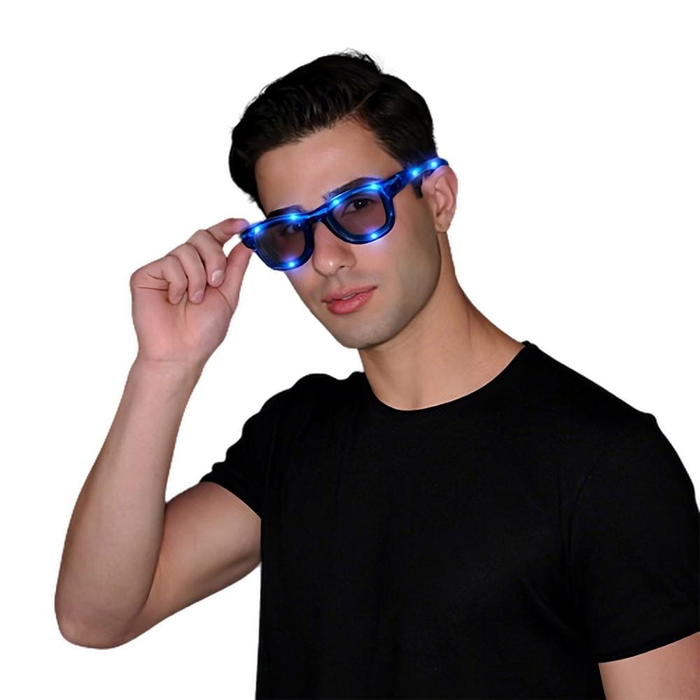 Blue LED Nerd Glasses