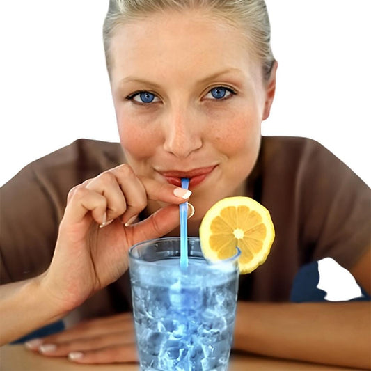 Blue Glow Drinking Straws Pack of 25