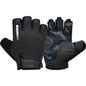 GYM TRAINING GLOVES T2 HALF BLUE-M