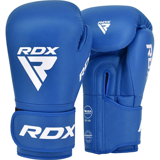 BOXING GLOVES LEATHER IBA APPROVED-1 BLUE-10OZ