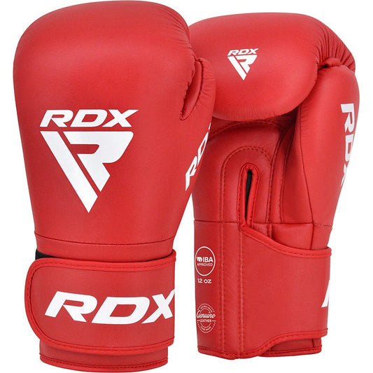 BOXING GLOVES LEATHER IBA APPROVED-1 RED-12OZ