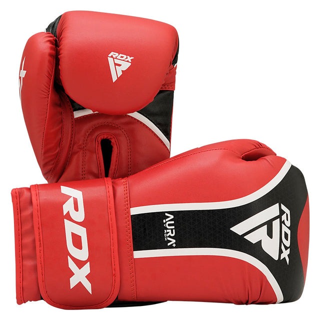 RDX BOXING GLOVE AURA PLUS T-17 RED/BLACK-14OZ