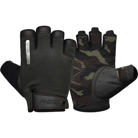 RDX GYM TRAINING GLOVES T2 HALF BROWN-XL