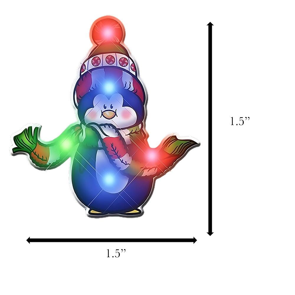 Penguin with Scarf Flashing Body Light Lapel Pins