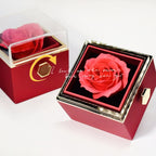 Give a romantic surprise with this creative rotating rose soap-flower gift box, complete with a jewelry compartment—perfect for Valentine’s Day.