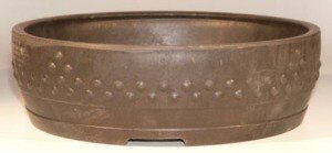 Brown Mica Bonsai Pot - Round   14.0" x 3.75" OD 11 7/8" x 3.0" ID