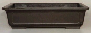 Brown Mica Bonsai Pot - Rectangle   17.5" x 12.5" x 5" OD 15.75" x 10 7/8" x 4.0" ID