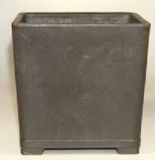 Brown Mica Bonsai Pot - Square Cascade  10.5" x 10.5" x 10.75" OD 9.25" x 9.25" x 9.75" ID