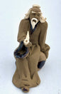 Miniature Ceramic Mud Man Figurine With Pipe Large - 2.5"