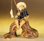 Ceramic Figurine Fisherman Sitting On A Log Large Size