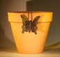 Cast Iron Hanging Garden Pot Decoration - Butterfly 3.25" Wide x 3.0" High