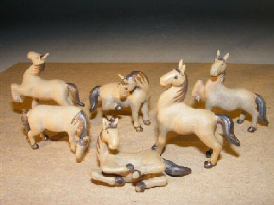 Miniature Six Piece Horse Figurine Set   Extra Fine Detail