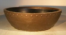 Brown Mica Bonsai Pot - Round 9.25" x 2.75" OD 8 3/8" x 2 3/8" ID