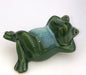 Miniature Ceramic Figurine  Frog Relaxing Lying Down - 3.0"