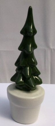 Miniature Ceramic Figurine Christmas Tree - 6"