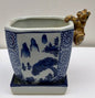 Miniature Ceramic Figurine Dog Pot-Hanger - 1.5"