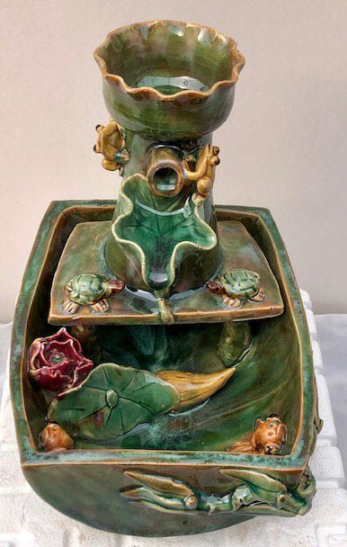 Ceramic Table Top Water Fountain  8.25" x 7.25" x 10.5"