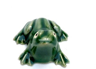 Miniature Ceramic Frog Figuine - 1.0"