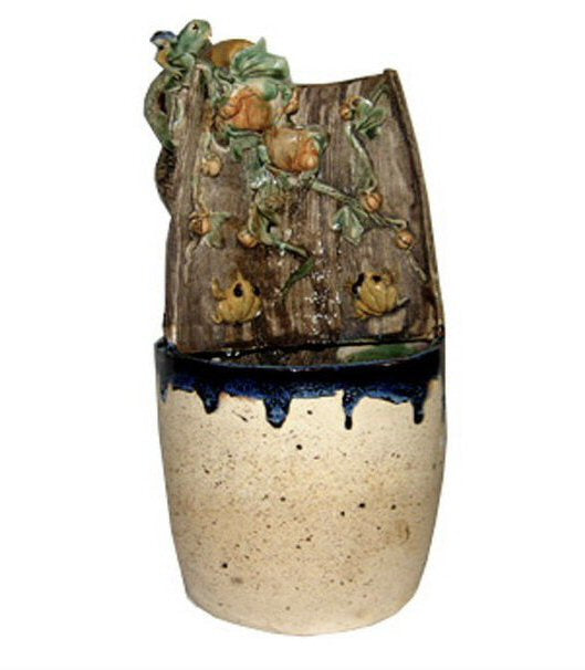 Ceramic Table Top Water Fountain  7" x 7" x 13"