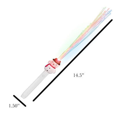 Fiber Optic Snowman Light Up Wand