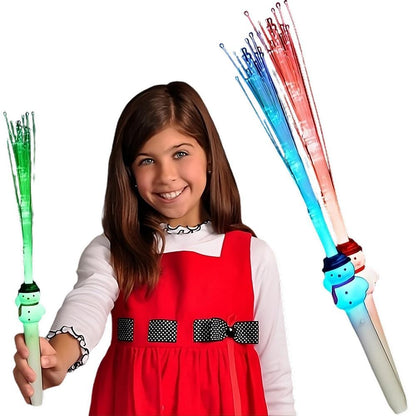 Fiber Optic Snowman Light Up Wand
