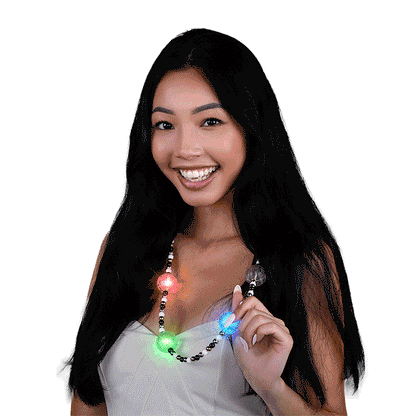 Flashing Multicolor Disco Prism Balls Fancy Party Necklace
