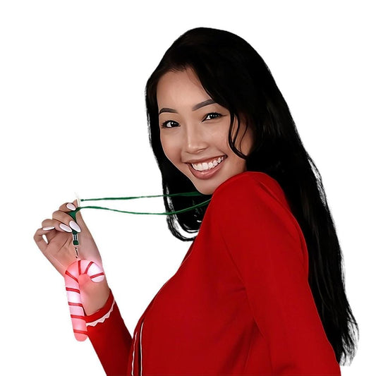 Flashing Candy Cane Necklace