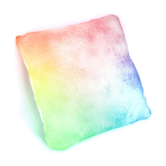 Glowrious LED Light Up Pillow – 12 x 12 Inch Color-Changing Plush Cushion