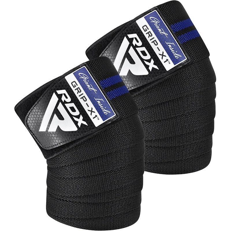 GYM KNEE WRAP R11 BLACK/BLUE