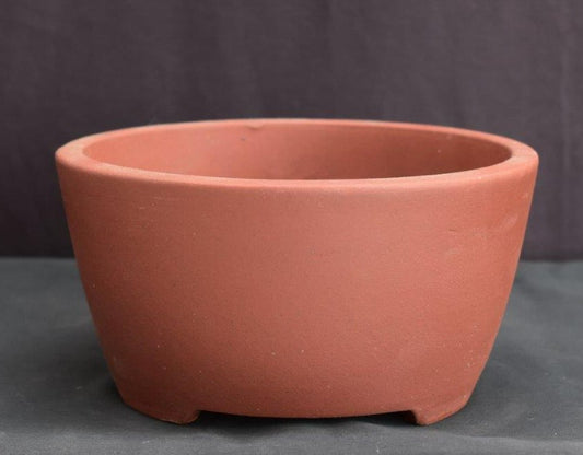 Round Unglazed Bonsai Pot  5.5" x 5.5" x 2.5"