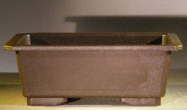 Brown Bonsai Training Pot Heavy Duty Plastic - Taller Profile  7.0" x 5.0" x 2.50"
