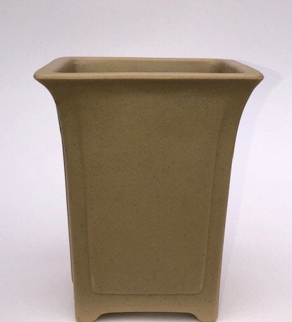 Tan Cascade Bonsai Training Pot - Square 5" x 5" x 6" tall