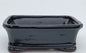 Black Ceramic Bonsai Pot - Rectangle   8" x 6.5" x 3"