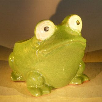 Green Frog Planter  7.0" x 9.0" x 7.5"