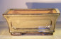 Olive Green Ceramic Bonsai Pot - Rectangle   10" x 8" x 4"