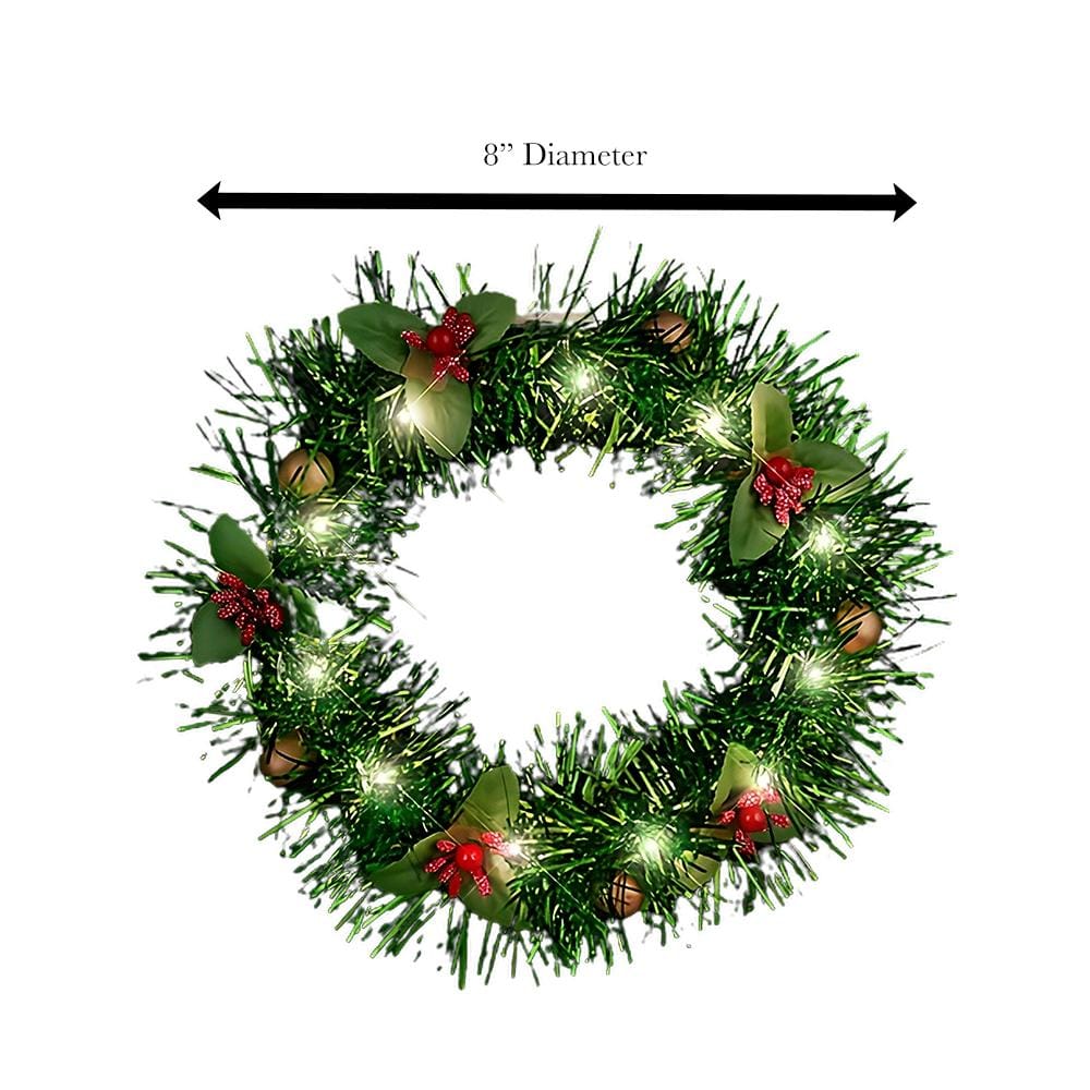 Light Up Christmas Wreath Crown Lighted Headband